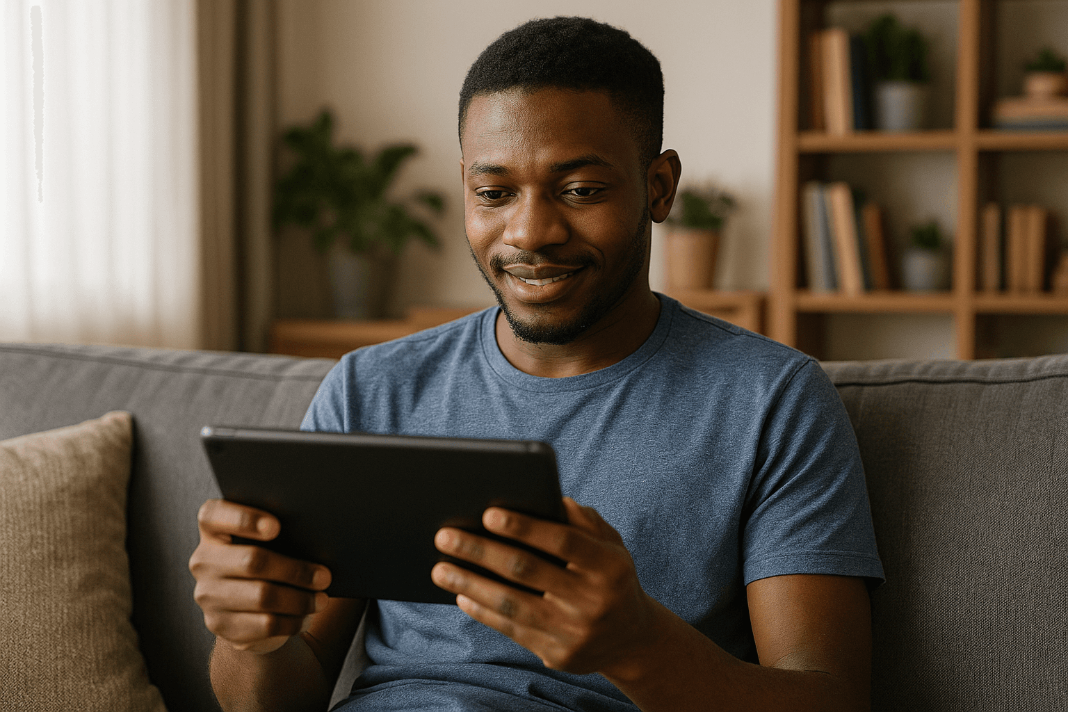 Student using laptop for online learning
